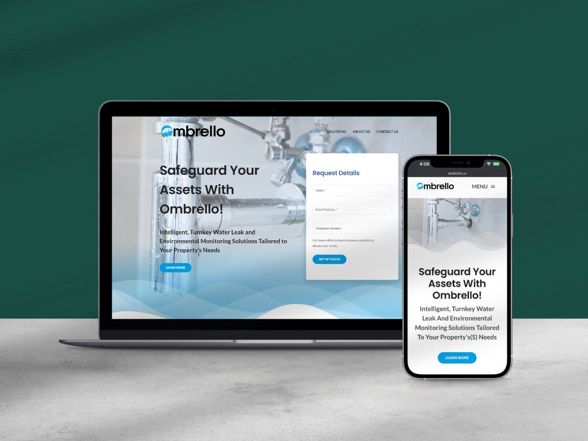 IOT Water Leak Business Website Design
